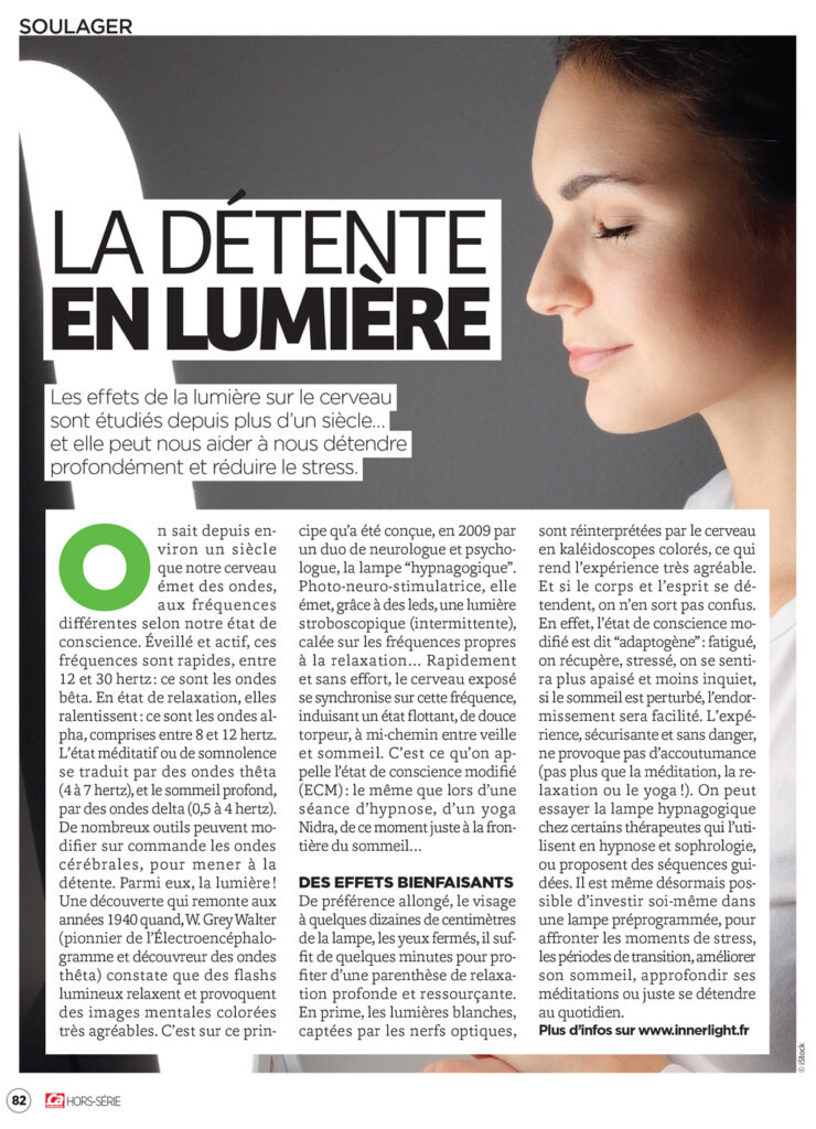 Article sur les lampes hypnagogiques, hors série n°5 ça m'intéresse